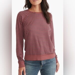Marine Layer Stripe & Dot Reversible Raglan in Deep Clay - Small